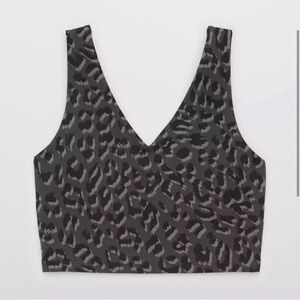 Aerie Offline Leopard Jacquard Sports Bra Size Medium